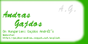 andras gajdos business card